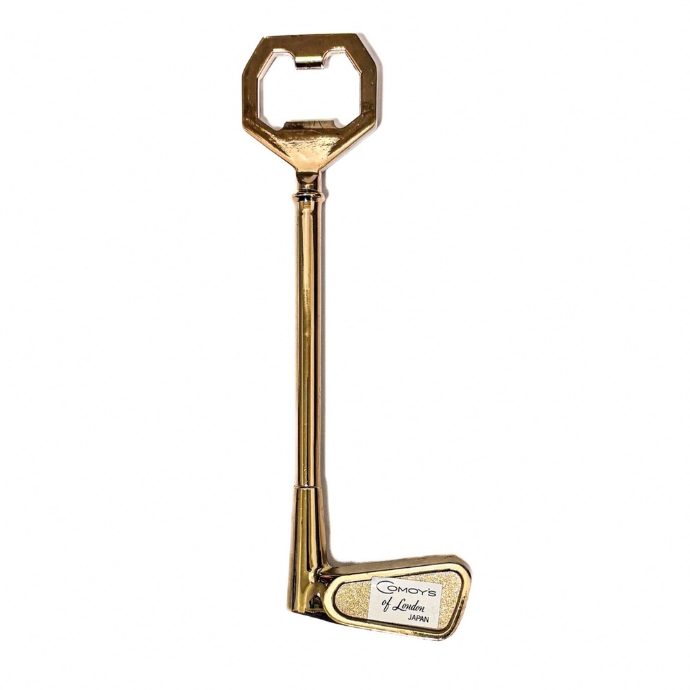 NEW - Solid Brass Vintage Comoy’s of London Golf Club Bottle Opener Barware